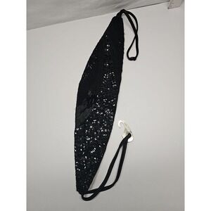 Vintage Milor Black  Beaded Belt 27" - 31"  S - M